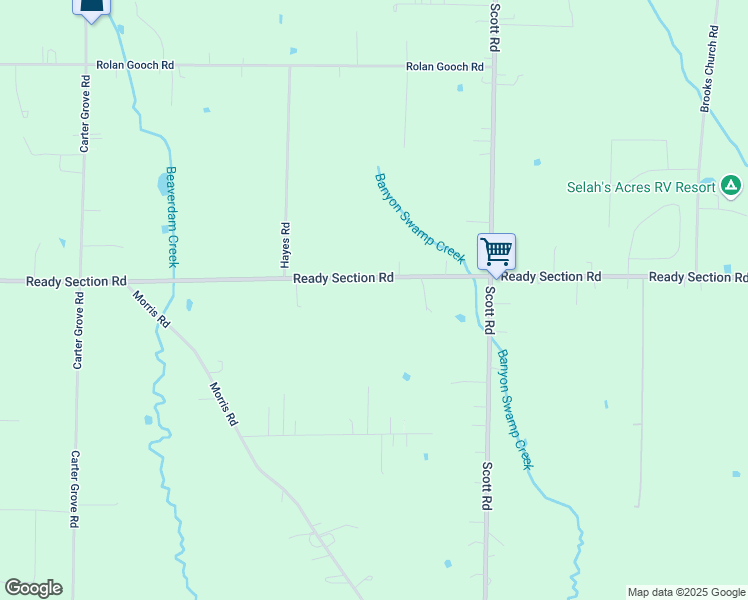 map of restaurants, bars, coffee shops, grocery stores, and more near 1734 Ready Section Road in Toney