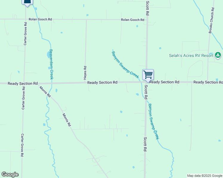 map of restaurants, bars, coffee shops, grocery stores, and more near 1734 Ready Section Road in Toney