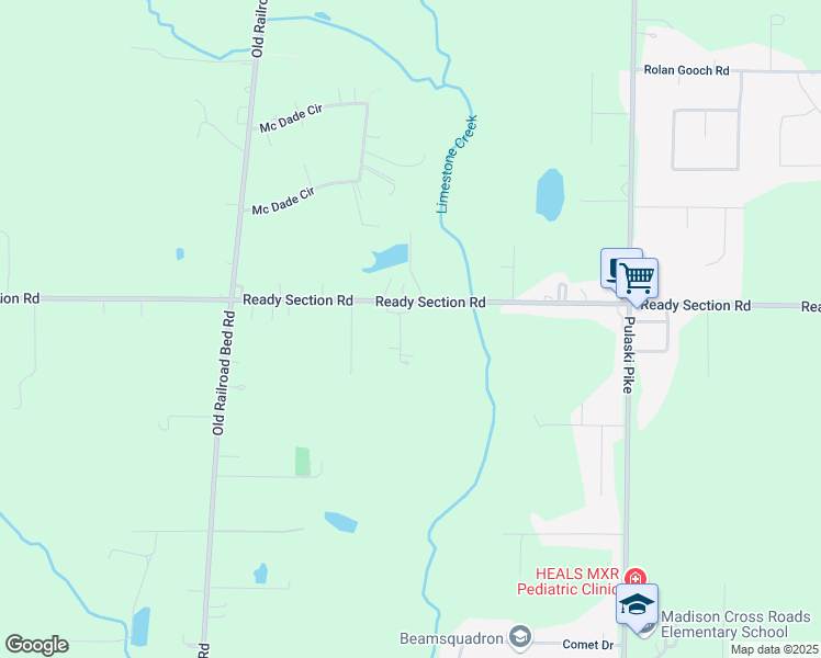 map of restaurants, bars, coffee shops, grocery stores, and more near 135 Shoshone Trail in Toney