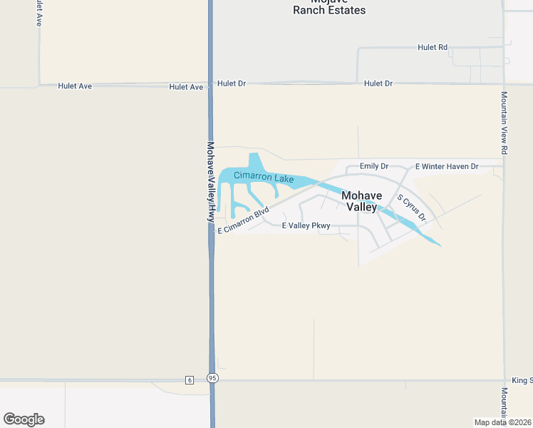 map of restaurants, bars, coffee shops, grocery stores, and more near 1585 Valley Park Way in Mohave Valley