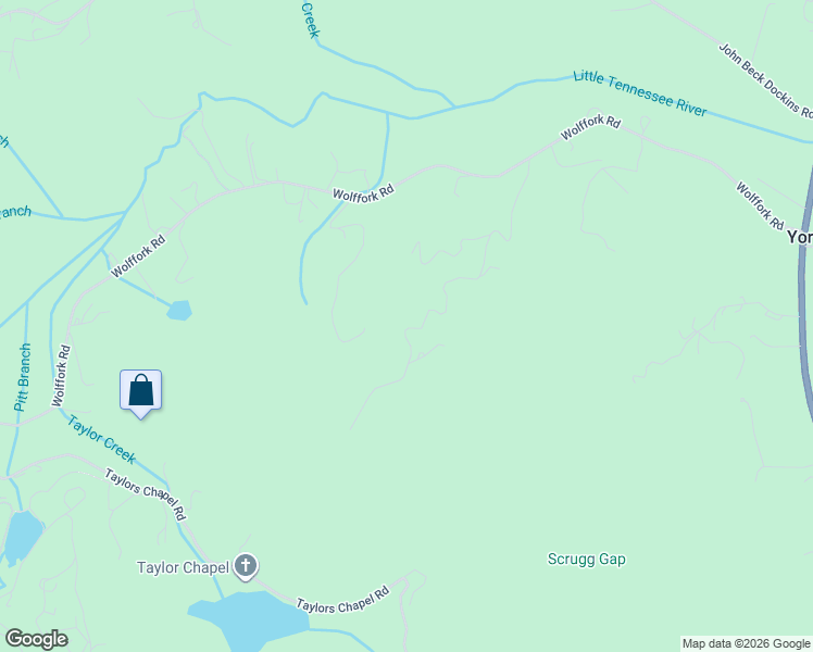 map of restaurants, bars, coffee shops, grocery stores, and more near 45 Hawkeye Trail in Rabun Gap