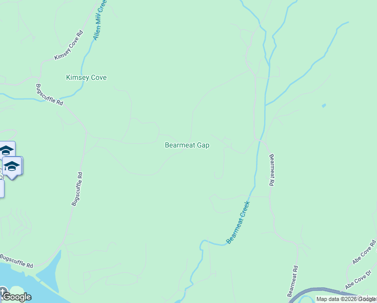 map of restaurants, bars, coffee shops, grocery stores, and more near 2398 Rainbow Ridge Road in Hiawassee