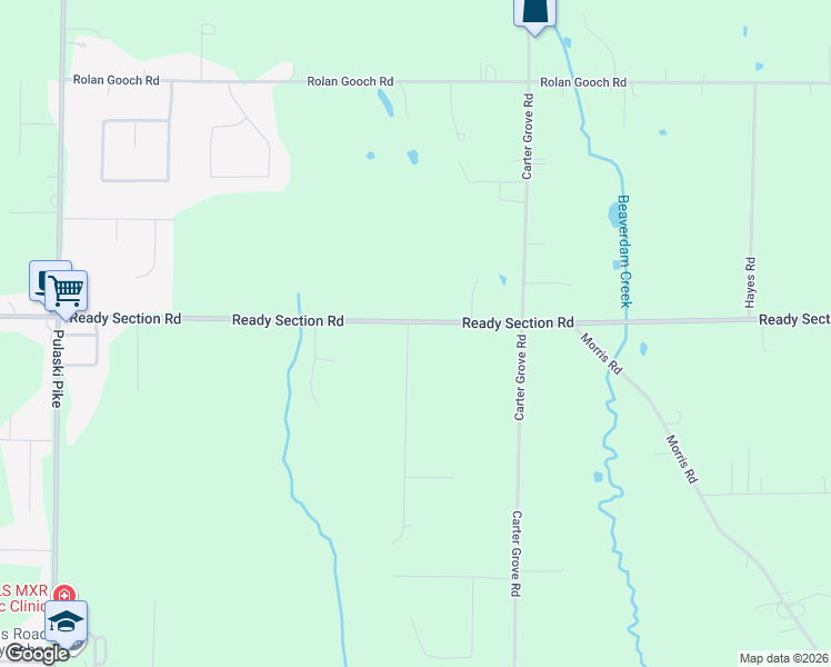 map of restaurants, bars, coffee shops, grocery stores, and more near 128 Dollywood Drive in Toney