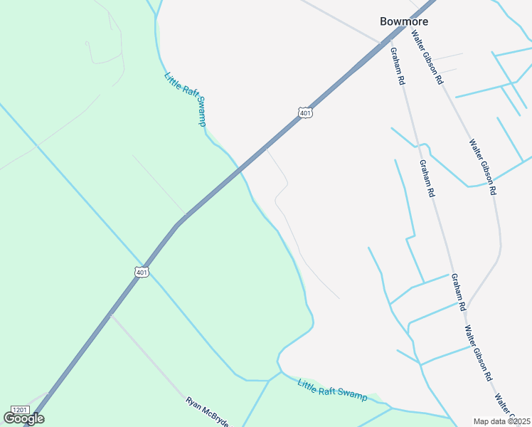 map of restaurants, bars, coffee shops, grocery stores, and more near 388 Oxendine Lane in Raeford