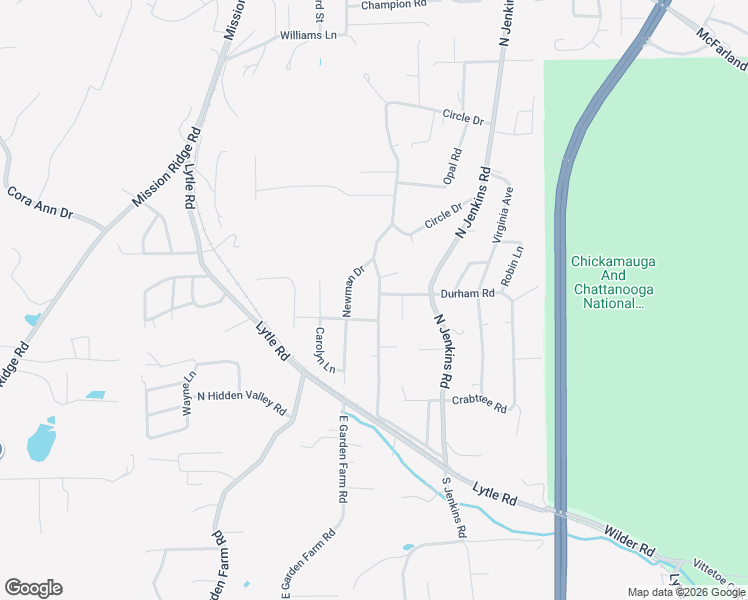map of restaurants, bars, coffee shops, grocery stores, and more near 9 Travis Road in Rossville