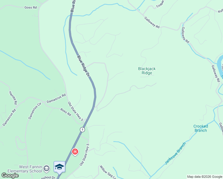 map of restaurants, bars, coffee shops, grocery stores, and more near 333 White Oak Circle in Blue Ridge