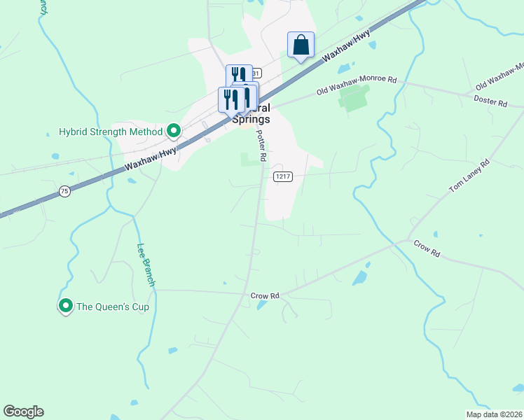 map of restaurants, bars, coffee shops, grocery stores, and more near 3614 Potter Road in Monroe