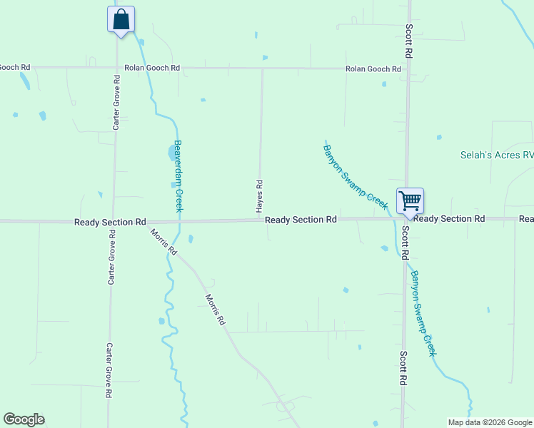 map of restaurants, bars, coffee shops, grocery stores, and more near 1811 Ready Section Road in Toney