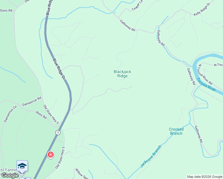map of restaurants, bars, coffee shops, grocery stores, and more near 561 White Oak Circle in Blue Ridge