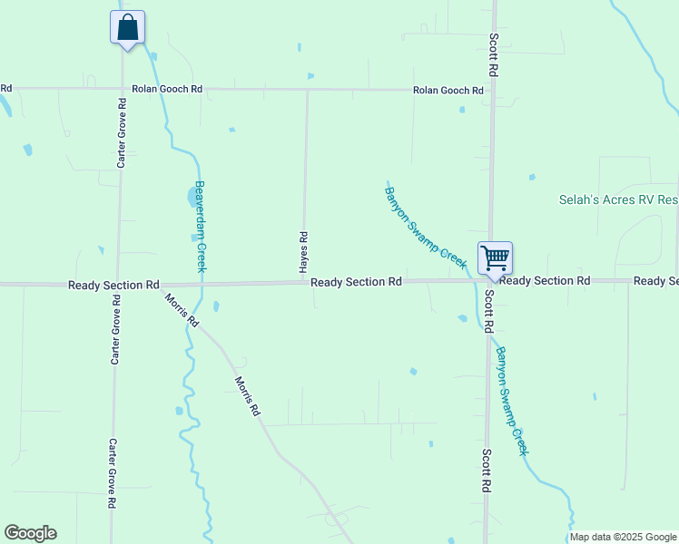 map of restaurants, bars, coffee shops, grocery stores, and more near 1779 Ready Section Road in Toney
