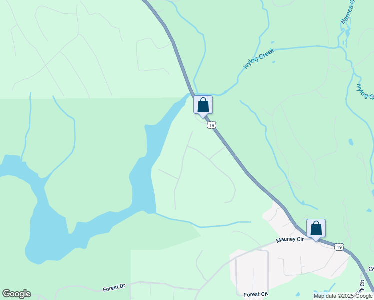 map of restaurants, bars, coffee shops, grocery stores, and more near 39 New Water Way in Blairsville