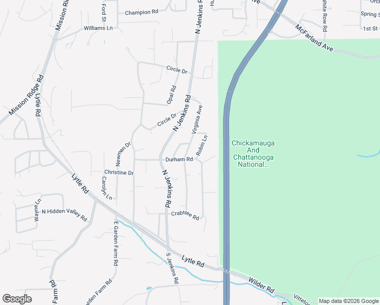 map of restaurants, bars, coffee shops, grocery stores, and more near 44 Virginia Avenue in Rossville