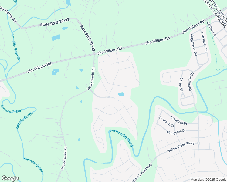 map of restaurants, bars, coffee shops, grocery stores, and more near 7290 Twelve Mile Creek Road in Lancaster