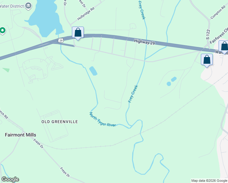map of restaurants, bars, coffee shops, grocery stores, and more near 265 State Road S-42-317 in Spartanburg