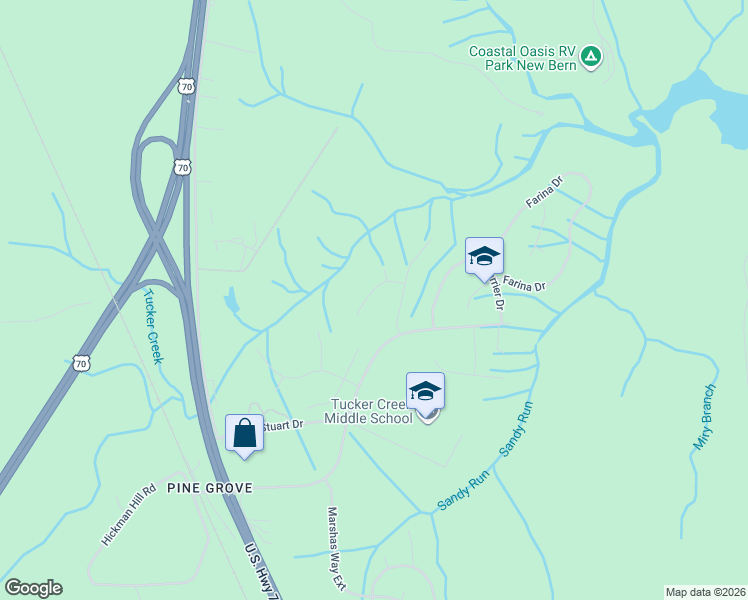 map of restaurants, bars, coffee shops, grocery stores, and more near 109 Realini Drive in Havelock