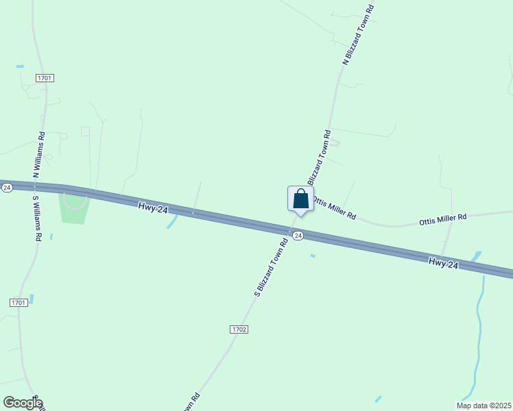 map of restaurants, bars, coffee shops, grocery stores, and more near 2343 North Carolina 24 in Beulaville