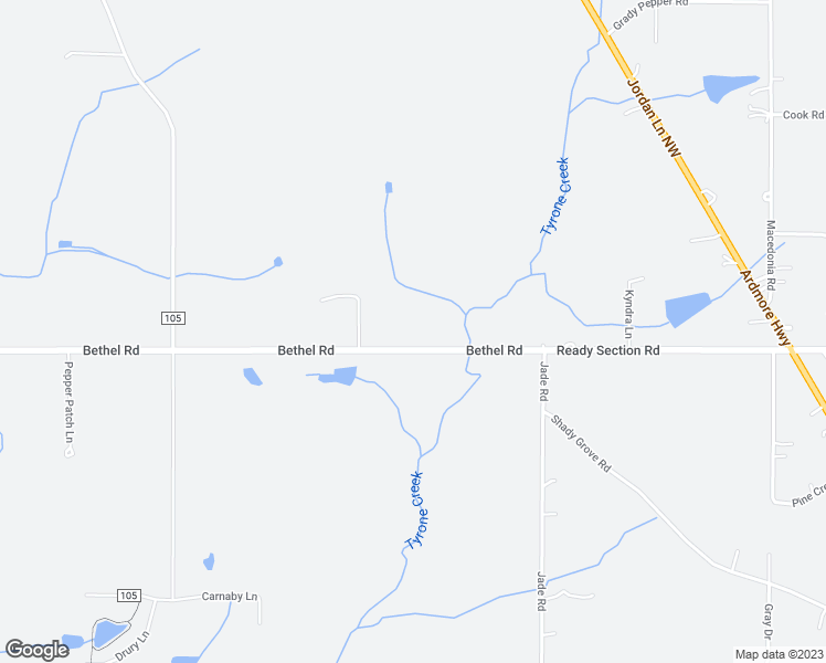 map of restaurants, bars, coffee shops, grocery stores, and more near 29731 Bethel Road in Toney