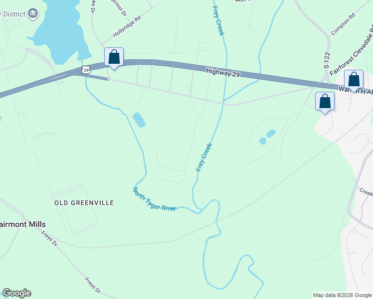 map of restaurants, bars, coffee shops, grocery stores, and more near 265 State Road S-42-317 in Spartanburg