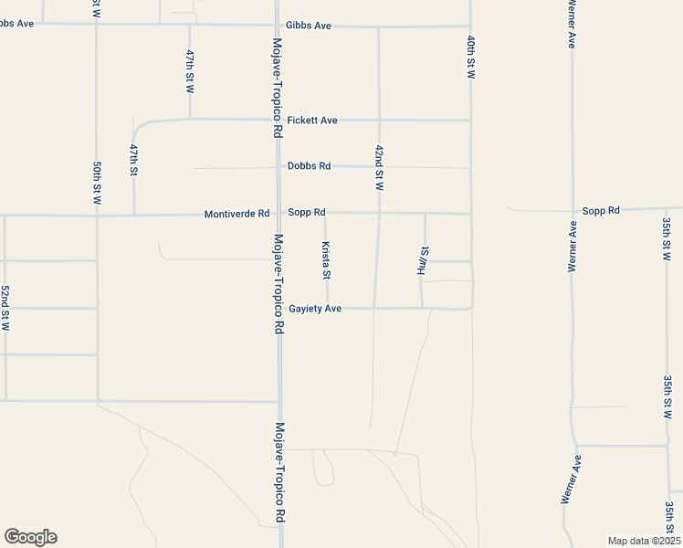 map of restaurants, bars, coffee shops, grocery stores, and more near 4301 Gayiety Avenue in Mojave