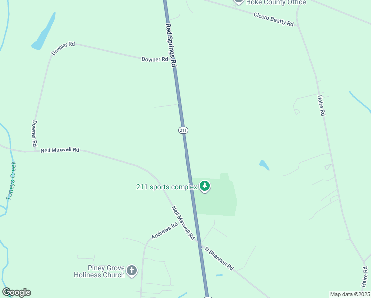 map of restaurants, bars, coffee shops, grocery stores, and more near 2999 Red Springs Road in Shannon