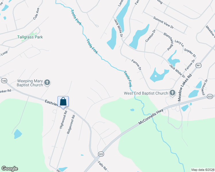 map of restaurants, bars, coffee shops, grocery stores, and more near 1733 Hickory Ridge Road in Rock Hill