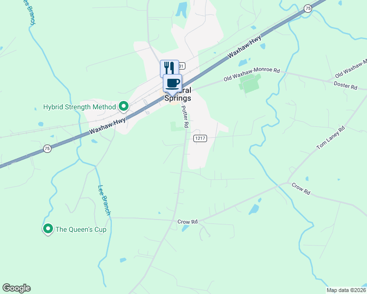 map of restaurants, bars, coffee shops, grocery stores, and more near 3614 Potter Road in Monroe