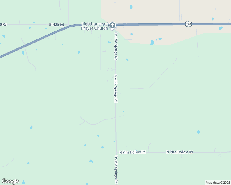 map of restaurants, bars, coffee shops, grocery stores, and more near 533 Double Springs Road in McAlester