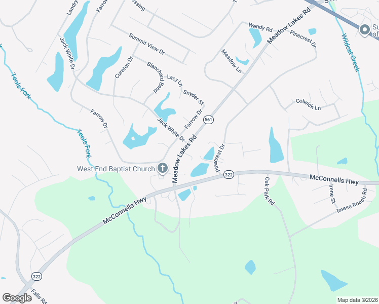 map of restaurants, bars, coffee shops, grocery stores, and more near 1546 Farrow Drive in Rock Hill