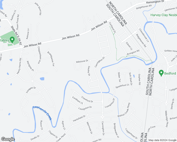 map of restaurants, bars, coffee shops, grocery stores, and more near Gauley Drive in Lancaster