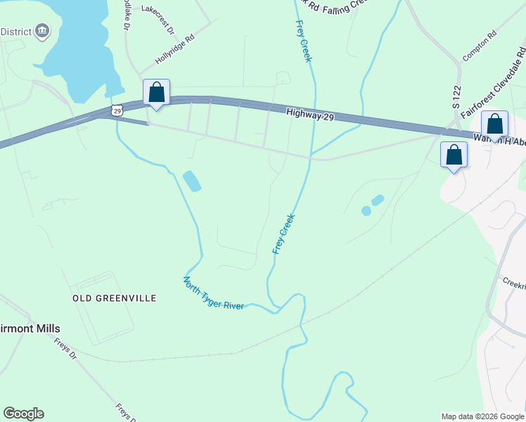 map of restaurants, bars, coffee shops, grocery stores, and more near 265 State Road S-42-317 in Spartanburg