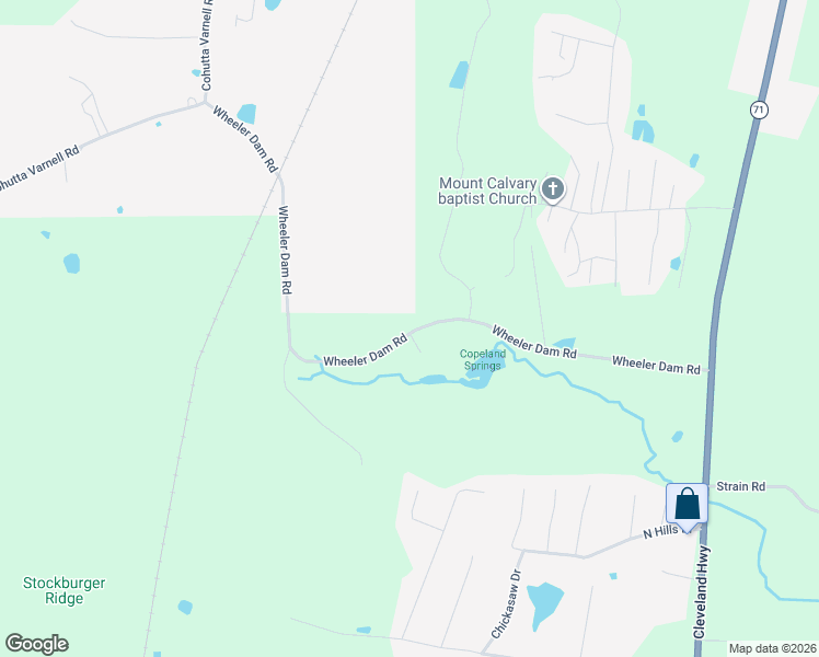 map of restaurants, bars, coffee shops, grocery stores, and more near 272 Wheeler Dam Road in Cohutta