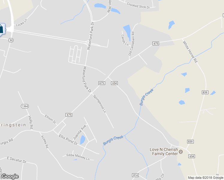 map of restaurants, bars, coffee shops, grocery stores, and more near 1255 Church Road in Rock Hill