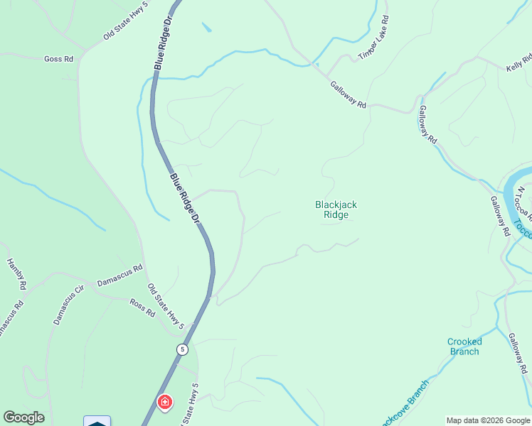 map of restaurants, bars, coffee shops, grocery stores, and more near 223 White Oak Circle in Blue Ridge