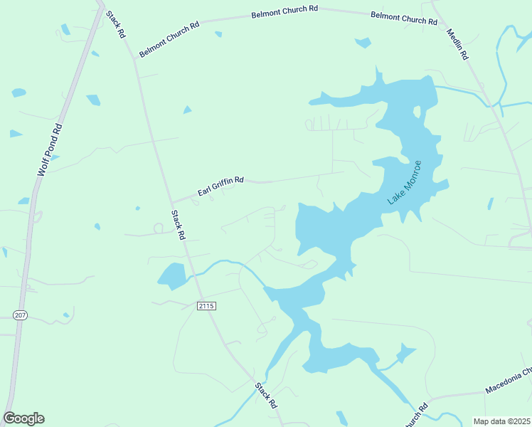 map of restaurants, bars, coffee shops, grocery stores, and more near 1704 Lake Monroe Drive in Monroe