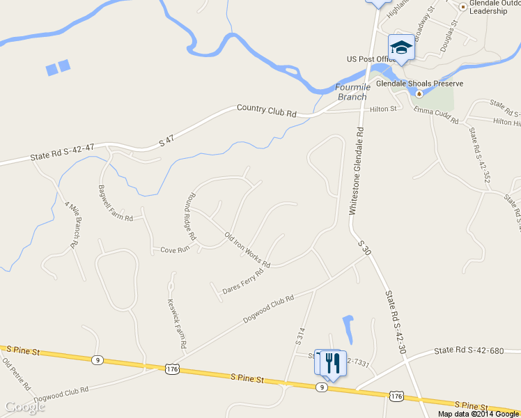 map of restaurants, bars, coffee shops, grocery stores, and more near 321 Matchlock Commons in Spartanburg