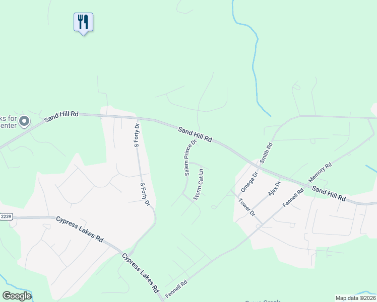 map of restaurants, bars, coffee shops, grocery stores, and more near 4427 Salem Prince Drive in Hope Mills