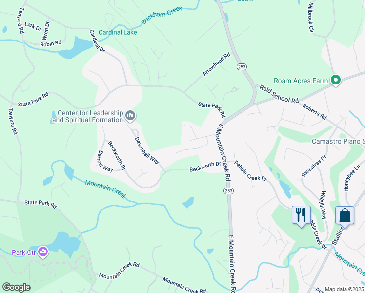 map of restaurants, bars, coffee shops, grocery stores, and more near 512 Cypress Links Way in Taylors