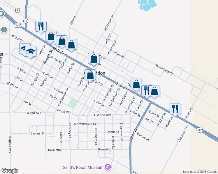 map of restaurants, bars, coffee shops, grocery stores, and more near 200-298 Goodnight Street in Clarendon