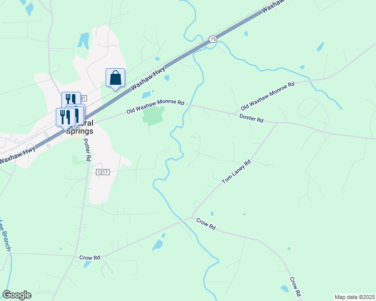 map of restaurants, bars, coffee shops, grocery stores, and more near 4337 Forest Springs Drive in Monroe
