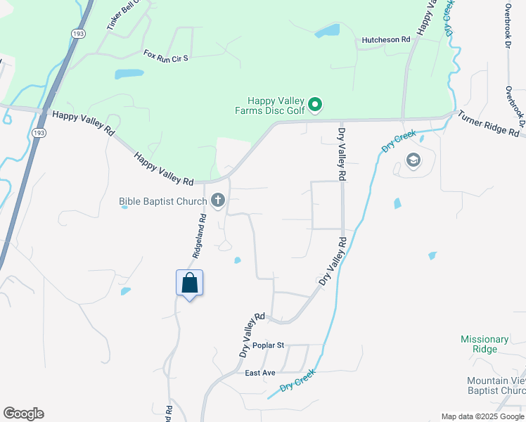 map of restaurants, bars, coffee shops, grocery stores, and more near 199 Talley Avenue in Rossville