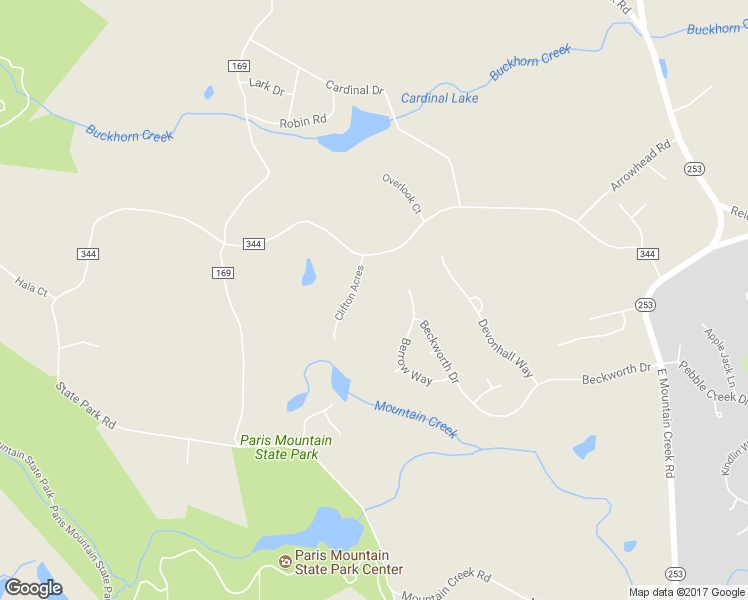 map of restaurants, bars, coffee shops, grocery stores, and more near 27 Clifton Acres in Greenville