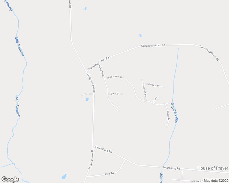 map of restaurants, bars, coffee shops, grocery stores, and more near 303 Boss Court in Richlands