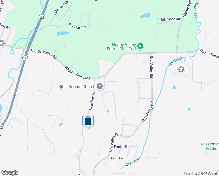 map of restaurants, bars, coffee shops, grocery stores, and more near 199 Talley Avenue in Rossville
