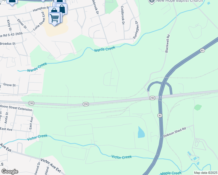 map of restaurants, bars, coffee shops, grocery stores, and more near 109 Flint Lane in Greer