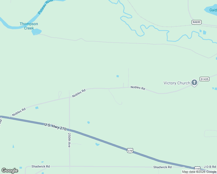 map of restaurants, bars, coffee shops, grocery stores, and more near County Road D1435 in Howe