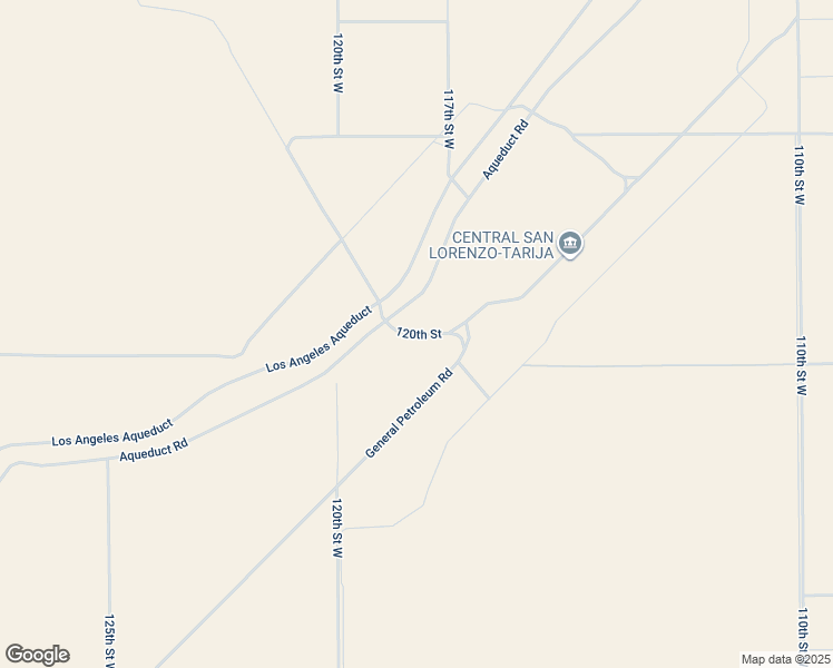 map of restaurants, bars, coffee shops, grocery stores, and more near 120th Street in Kern County