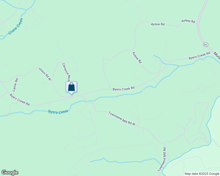 map of restaurants, bars, coffee shops, grocery stores, and more near 6803-6877 Byers Creek Road in Young Harris