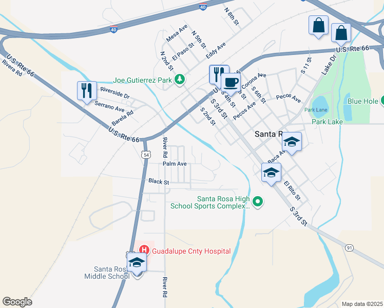 map of restaurants, bars, coffee shops, grocery stores, and more near 201-299 Camp Avenue in Santa Rosa