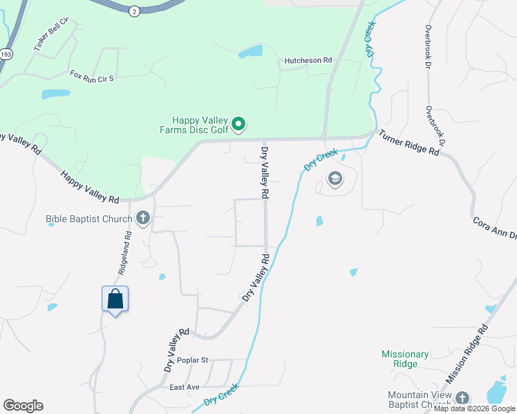 map of restaurants, bars, coffee shops, grocery stores, and more near 60 Neal Drive in Rossville