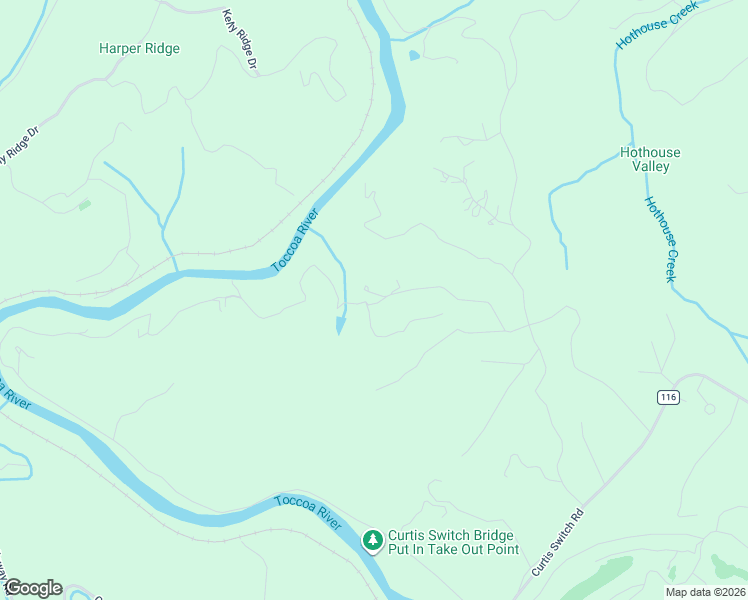 map of restaurants, bars, coffee shops, grocery stores, and more near 260 Cross Creek Road in Mineral Bluff